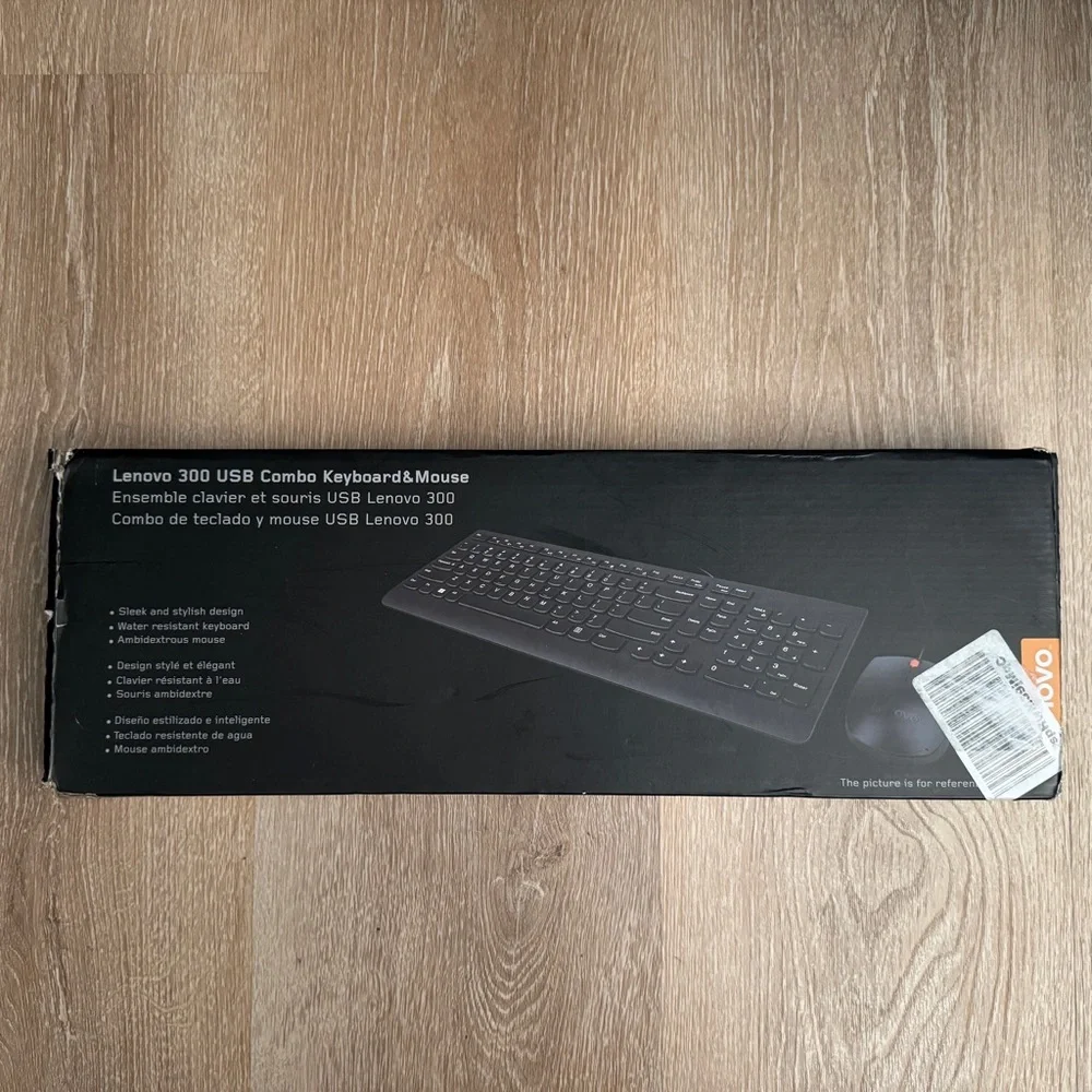 Lenovo Wired Keyboard & Mouse Combo | Black | New | GX30M39606